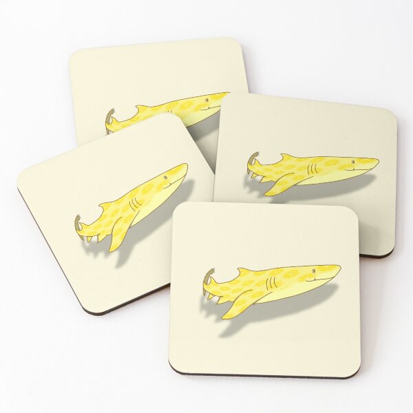 Item preview, Silly Derpy Yellow Lemon Shark with Lemon Pattern designed and sold by RoeHasArt.
