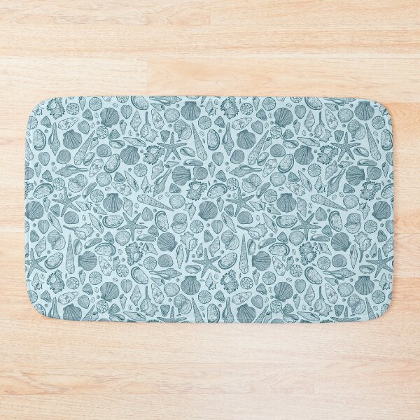 Item preview, Petrol Blue Seashells on Pastel Sugar Paper Background designed and sold by Carlo-Atzei.