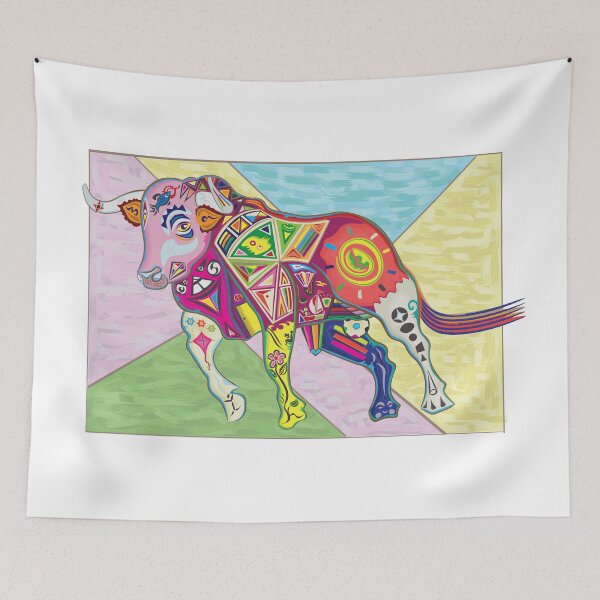 Item preview, Bull, fierce bull, bull cubism style, modern art designed and sold by Kasalongdesign.