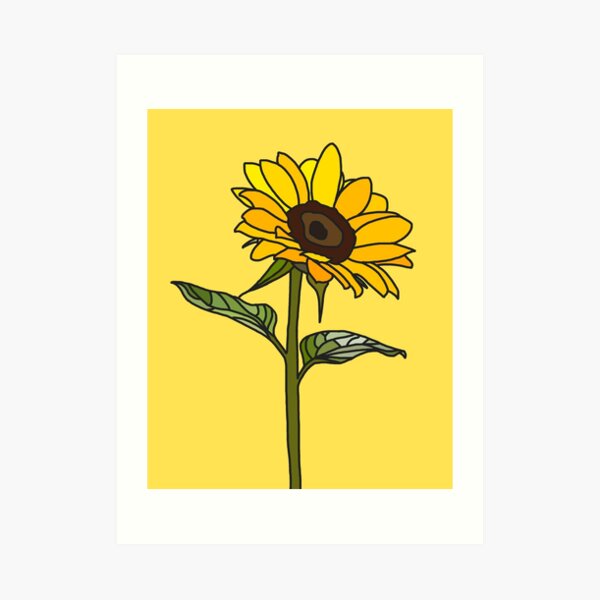 Aesthetic Sunflower Art Print