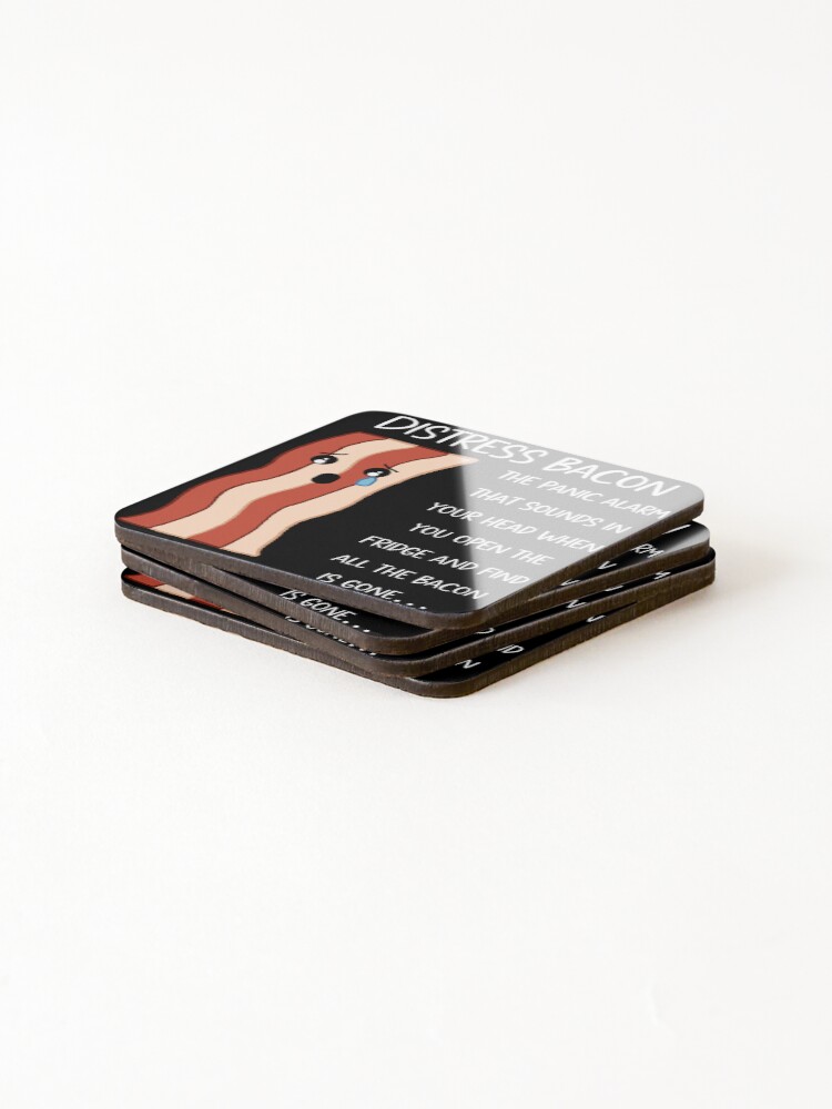 Thumbnail 4 of 5, Coasters (Set of 4), Distress Bacon designed and sold by ShellsCCC.