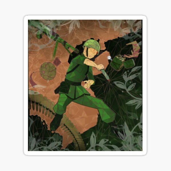 Vietnam soldier - stained glass Sticker