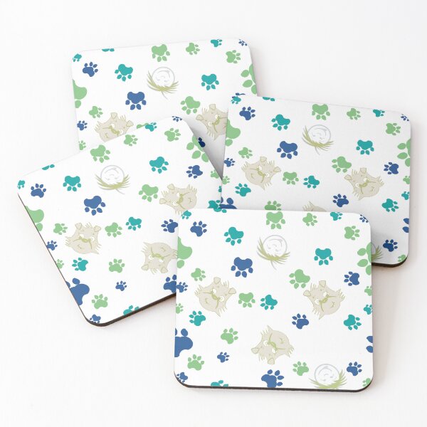 Item preview, Puppy Pitter-Patter Teal Blue designed and sold by GalapaTales.