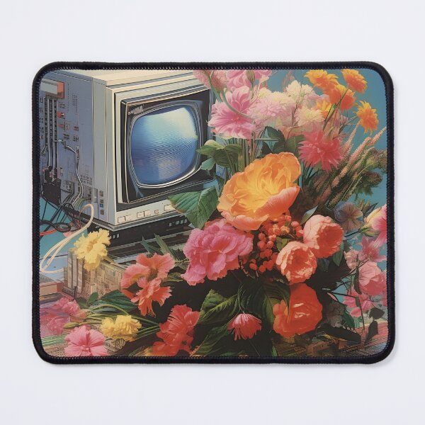 Item preview, Retro Computer and a Bunch of Flowers designed and sold by Je-we.