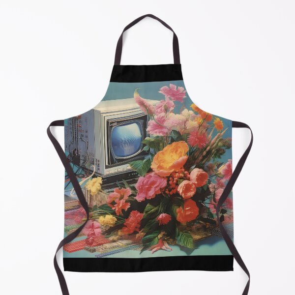 Item preview, Retro Computer and a Bunch of Flowers designed and sold by Je-we.