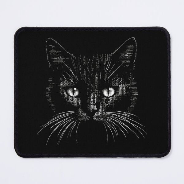 Item preview, Retro Cat ASCII Computer Science Men Women Funny Black Cat designed and sold by KsuAnn.
