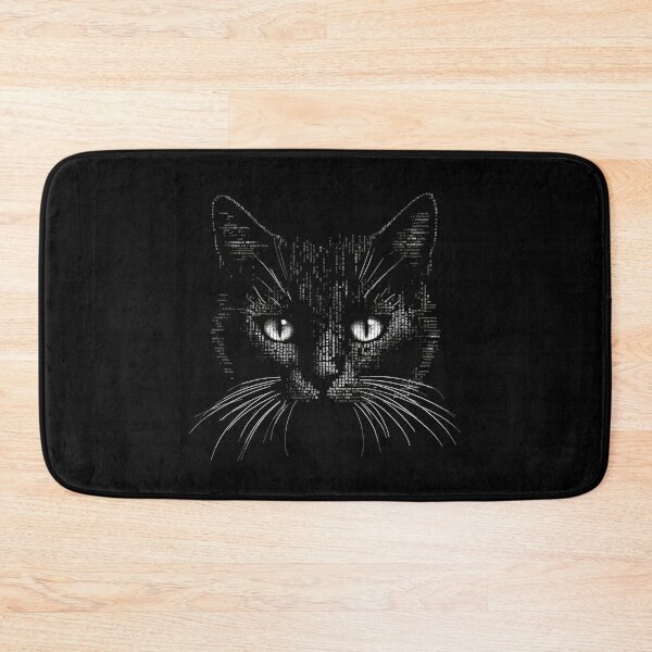 Item preview, Retro Cat ASCII Computer Science Men Women Funny Black Cat designed and sold by KsuAnn.