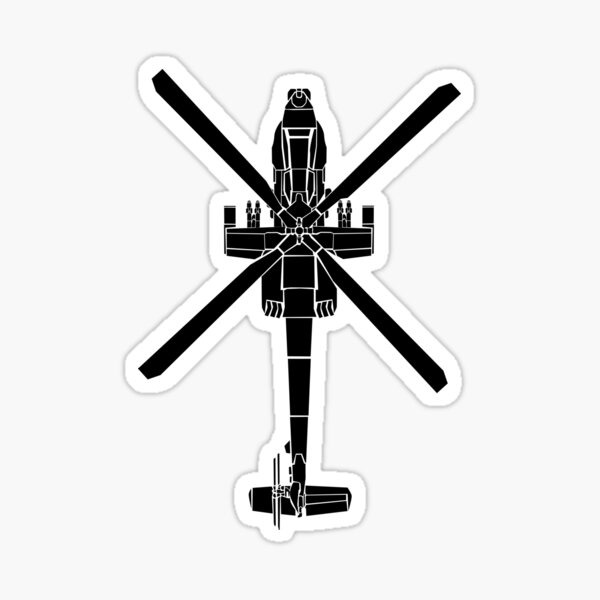 Vista previa del artículo con la obra «Helicóptero de ataque Apache AH-64», diseñado y vendido por bellavanceink.