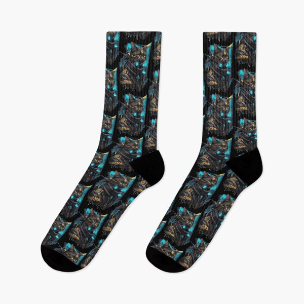 Item preview, Cyberpunk Cat in neon colors, Black, Gold & Blue designed and sold by KeshaEls.
