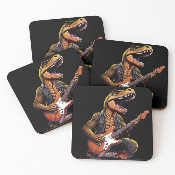 Item preview, Dinosaur Playing Guitar Dino  designed and sold by ArtFromBeyond.