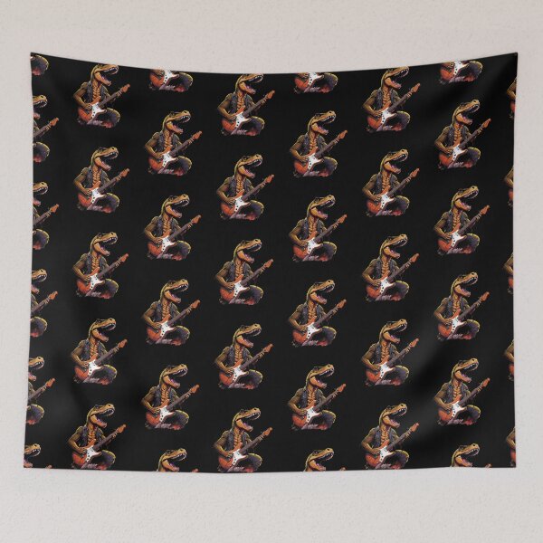 Item preview, Dinosaur Playing Guitar Dino  designed and sold by ArtFromBeyond.