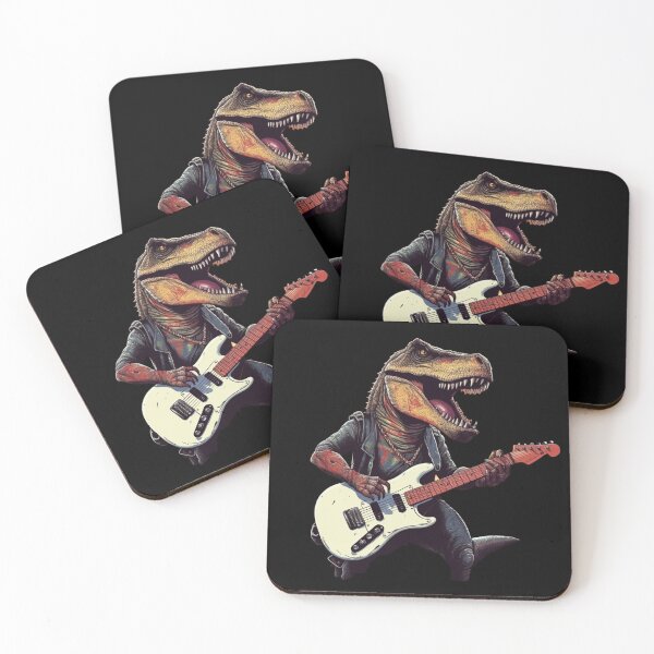 Item preview, Dinosaur Playing Guitar Dino  designed and sold by ArtFromBeyond.