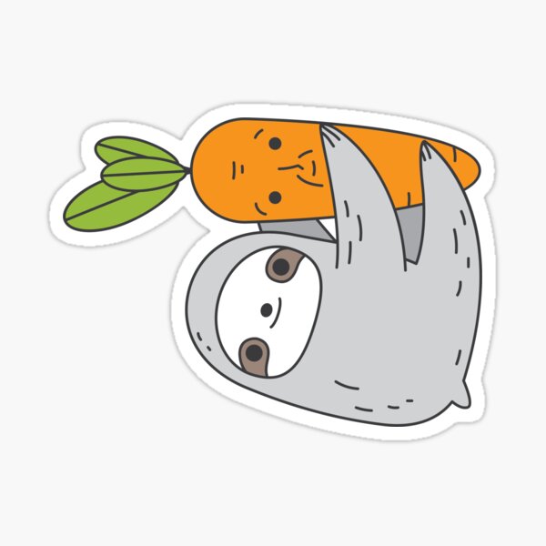 Carrot Sloth Sticker