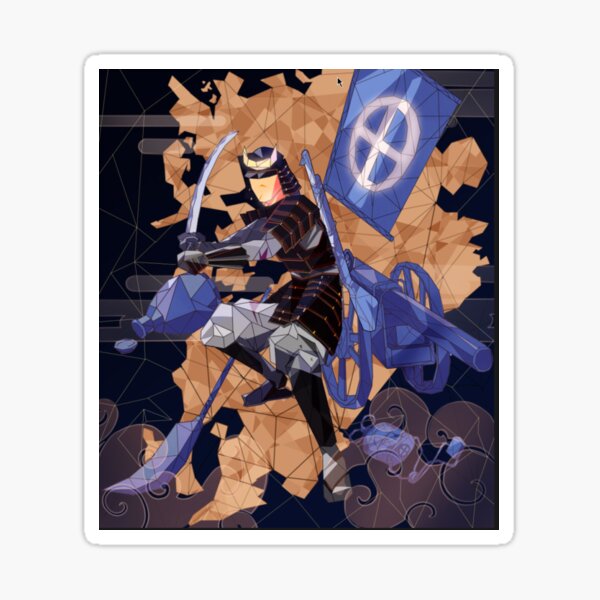 Satsuma samurai stained glass Sticker
