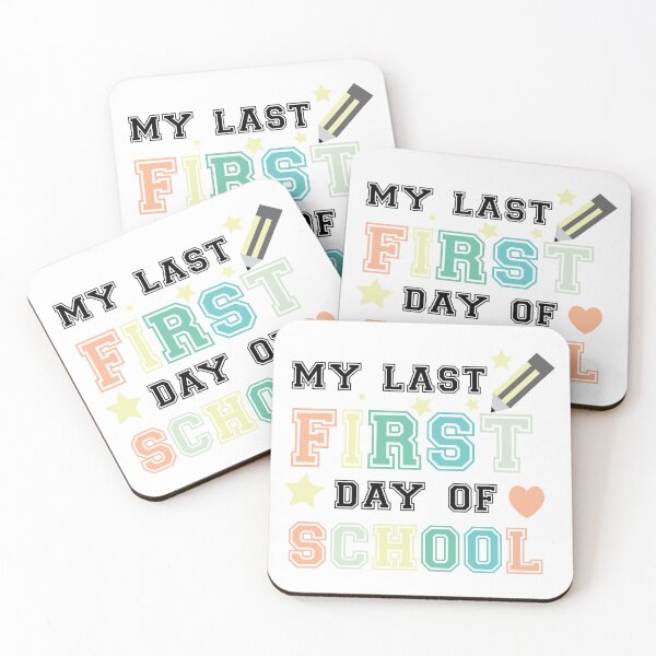 Item preview, My Last First Day Of School Back to School Quote Pastel Colors designed and sold by DeliveryGeorge.