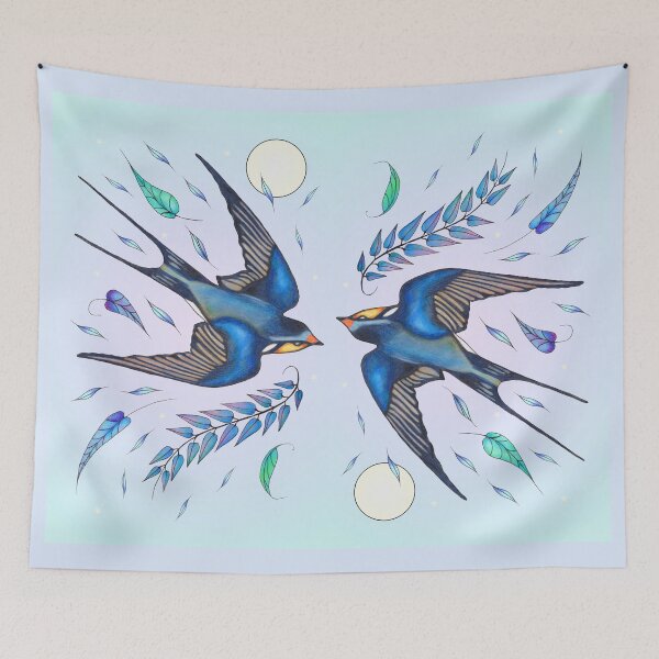Item preview, Magical Swallow Flight designed and sold by nocturne-design.