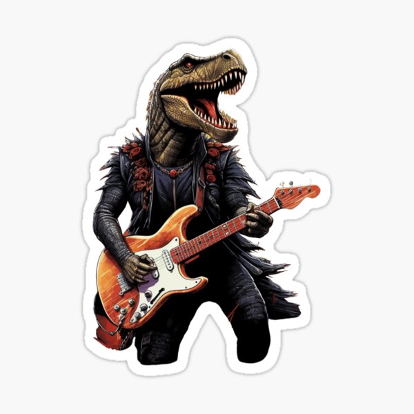 Guitar T Shirt Funny Vintage Guitar Shirt Dinosaur Playing Guitar Cool 90s  Graphic Tee Acoustic Electric Bass Player For Men Women Rock Band