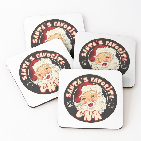 Item preview, Santa's favourite CNA - vintage christmas gift for Certified Nursing Assistants / home care/ hospital designed and sold by TaraGbear.
