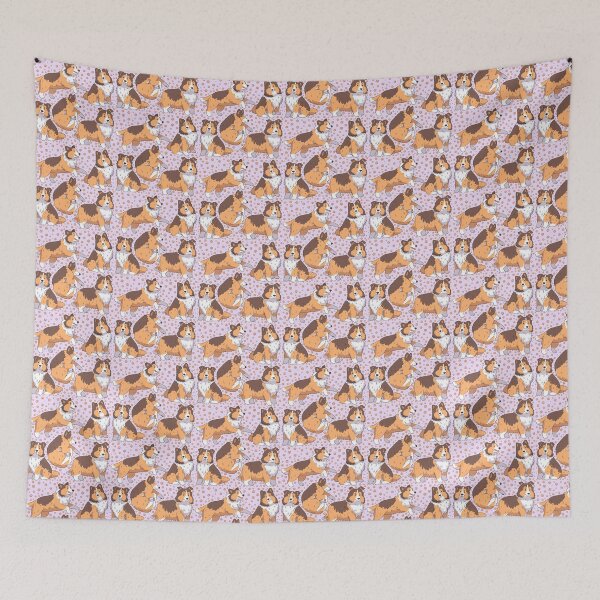 Item preview, Cute shetland sheepdog pattern  designed and sold by Yaragold.