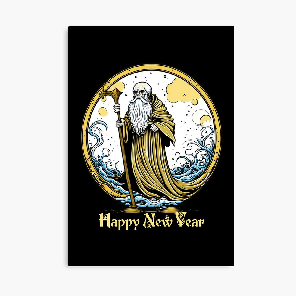 Vintage Father Time New Year