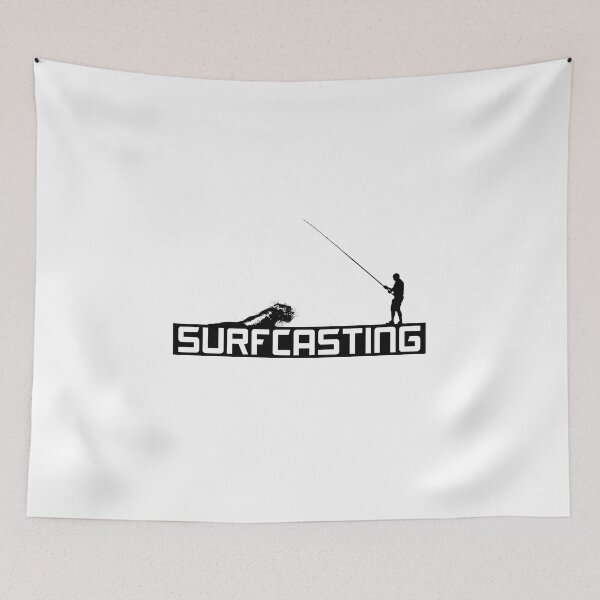 Item preview, Surfcasting fishing black with wave designed and sold by AmonRa16.