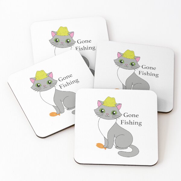 Item preview, Gone Fishing Cat designed and sold by leilathetripawd.