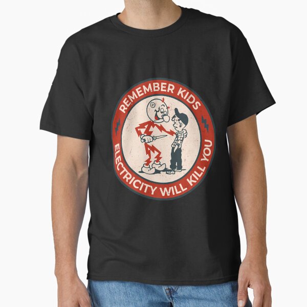 Vista previa del artículo con la obra «Reddy Kilowatt, recuerda niños, la electricidad te matará», diseñado y vendido por mulvey14.