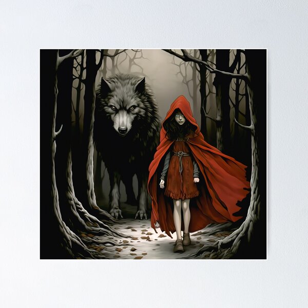 Aperçu de l'œuvre  Le petit chaperon rouge et son loup domestique créée et vendue par libertepunk.