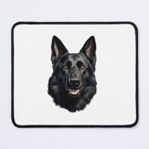 Item preview, Realistic Black German Shepherd Art designed and sold by InkedFlorist.
