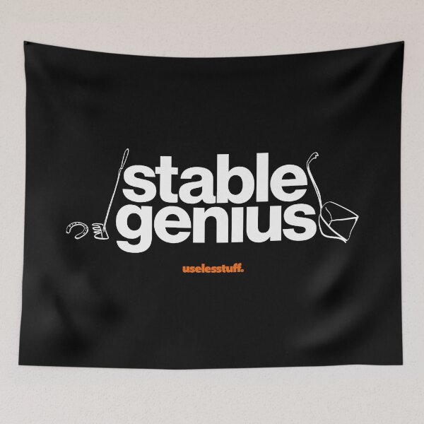Item preview, 16229-06-BDK - Genio estable - Ecuestre (blanco) designed and sold by Uselesstuff.