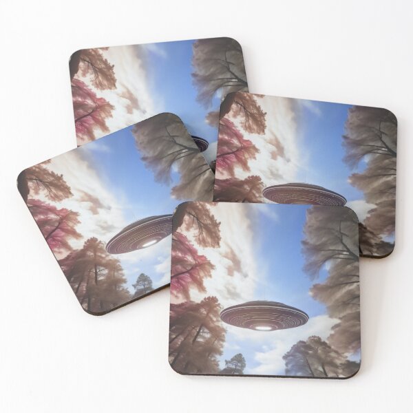 Item preview, Flying Saucer OVNI UAP sobre árboles designed and sold by Timothyoleary.