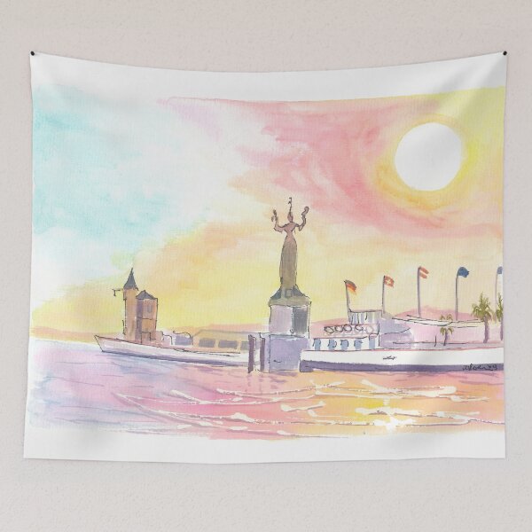 Item preview, Constance Germany with Lakeview from Port with Imperia Statue  designed and sold by artshop77.