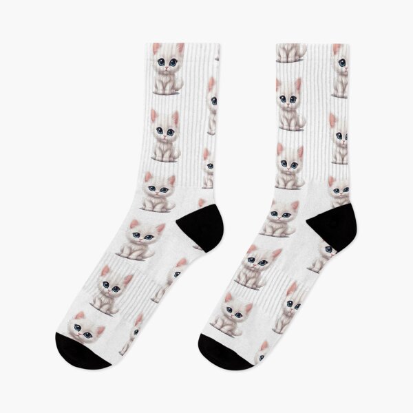 Item preview, Lovely white cat designed and sold by Cacti & Caps.