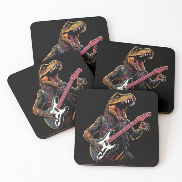 Item preview, Dinosaur Playing Guitar Dino  designed and sold by ArtFromBeyond.