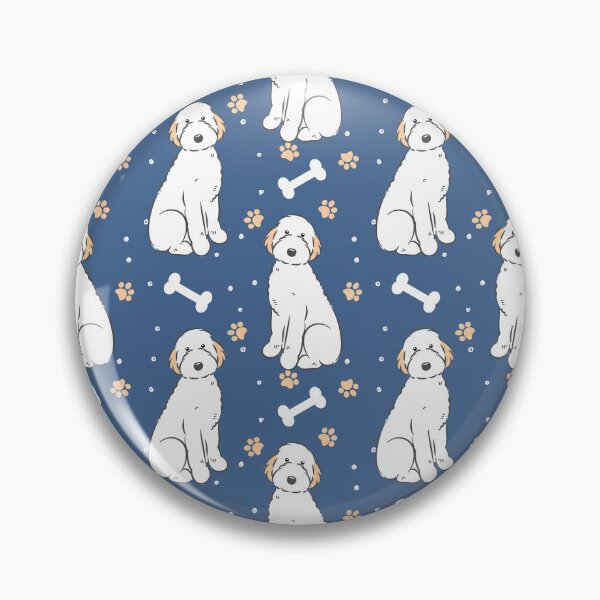 Item preview, White Aussiedoodle Aussie Doodle Dog designed and sold by Lulupainting.