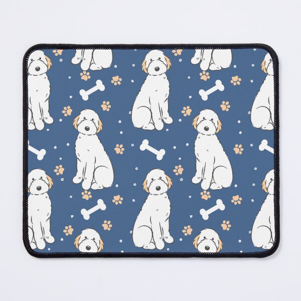 Item preview, White Aussiedoodle Aussie Doodle Dog designed and sold by Lulupainting.