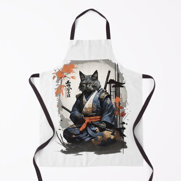 Item preview, Japanese Neko Samurai Cat - Ninja Cat Art designed and sold by Abdalla Hussein.