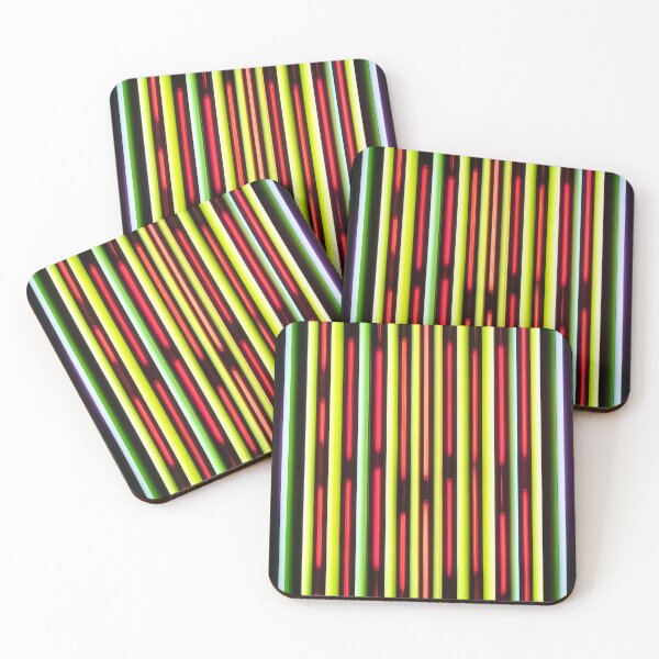 Item preview, Vertical lights - abstract vertical striped neon lights pattern designed and sold by patterncrow.