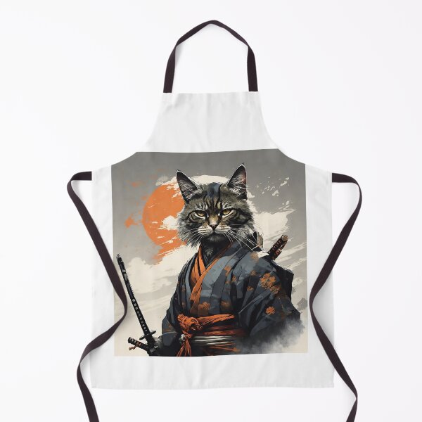 Item preview, Japanese Neko Samurai Cat - Ninja Cat Art designed and sold by Abdalla Hussein.