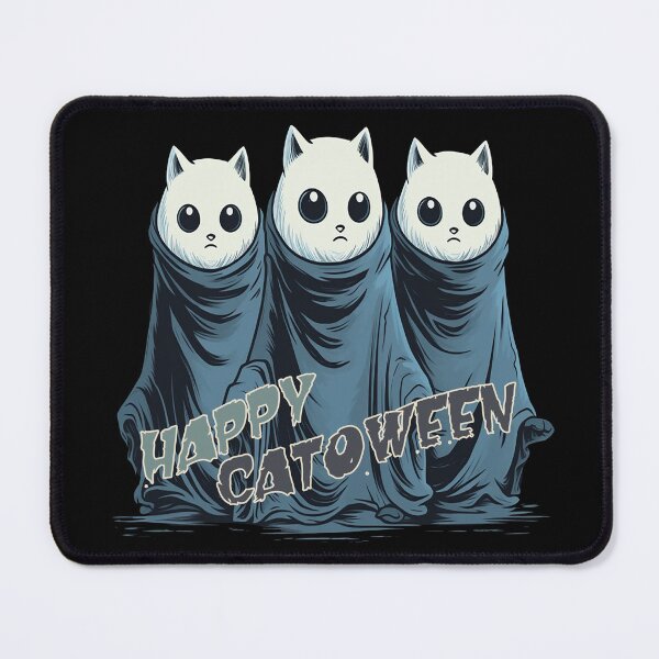 Item preview, Happy Catoween - Cat ghost wearing black cape - Black cat cape - Cat cape - Cat black cape designed and sold by JansenGS.