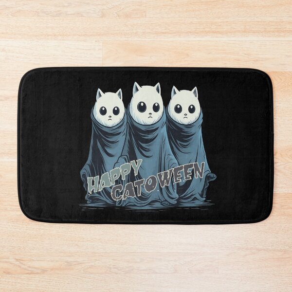 Item preview, Happy Catoween - Cat ghost wearing black cape - Black cat cape - Cat cape - Cat black cape designed and sold by JansenGS.