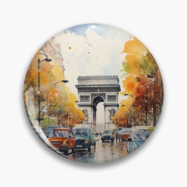 Item preview, A Watercolor Design of the Champs Elysées - Paris - France designed and sold by Sketch-Shack.