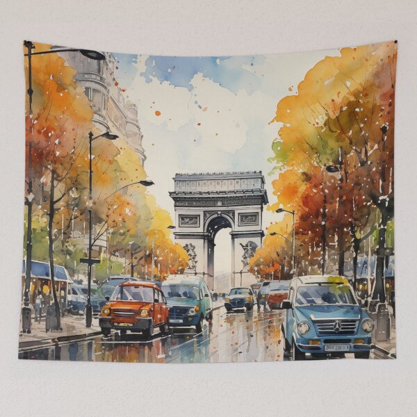 Item preview, A Watercolor Design of the Champs Elysées - Paris - France designed and sold by Sketch-Shack.