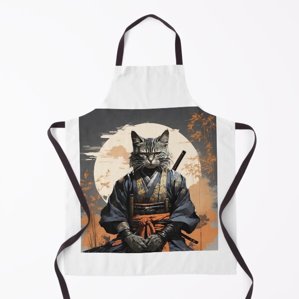 Item preview, Japanese Neko Samurai Cat - Ninja Cat Art designed and sold by Abdalla Hussein.