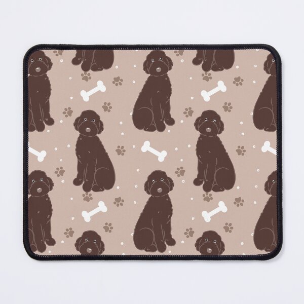 Item preview, Chocolate Brown Aussiedoodle Aussie Doodle Dog designed and sold by Lulupainting.
