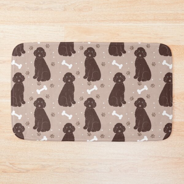 Item preview, Chocolate Brown Aussiedoodle Aussie Doodle Dog designed and sold by Lulupainting.