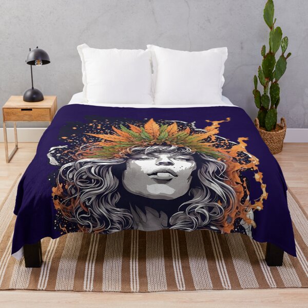 Item preview, Canna Girl Weed Hair Cannabis Leaf Hair Space Galaxy Background designed and sold by wojysmokes.