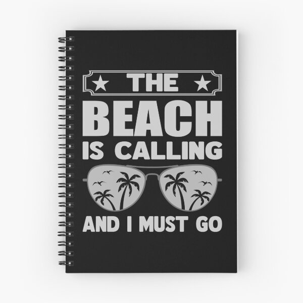 Item preview, The Beach Is Calling And I Must Go - T-shirt Design - Sticker Redbubble designed and sold by bluehatgraphics.