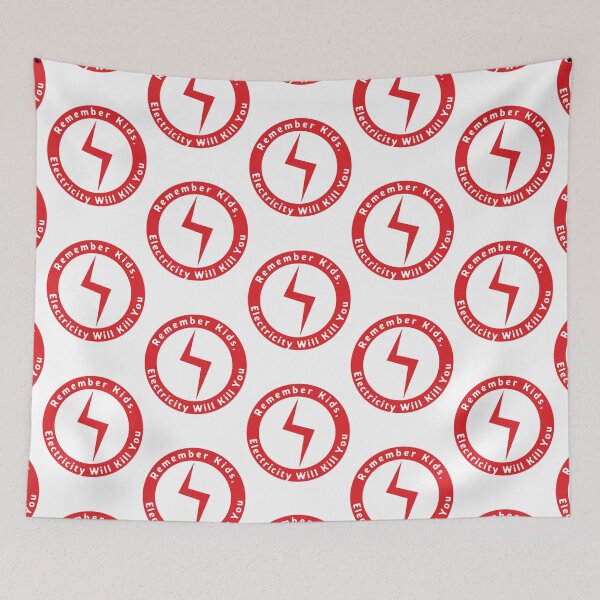 Item preview, Remember Kids Electricity Will Kill You Red and White designed and sold by garridog.