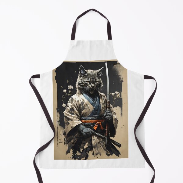 Item preview, Japanese Neko Samurai Cat - Ninja Cat Art designed and sold by Abdalla Hussein.